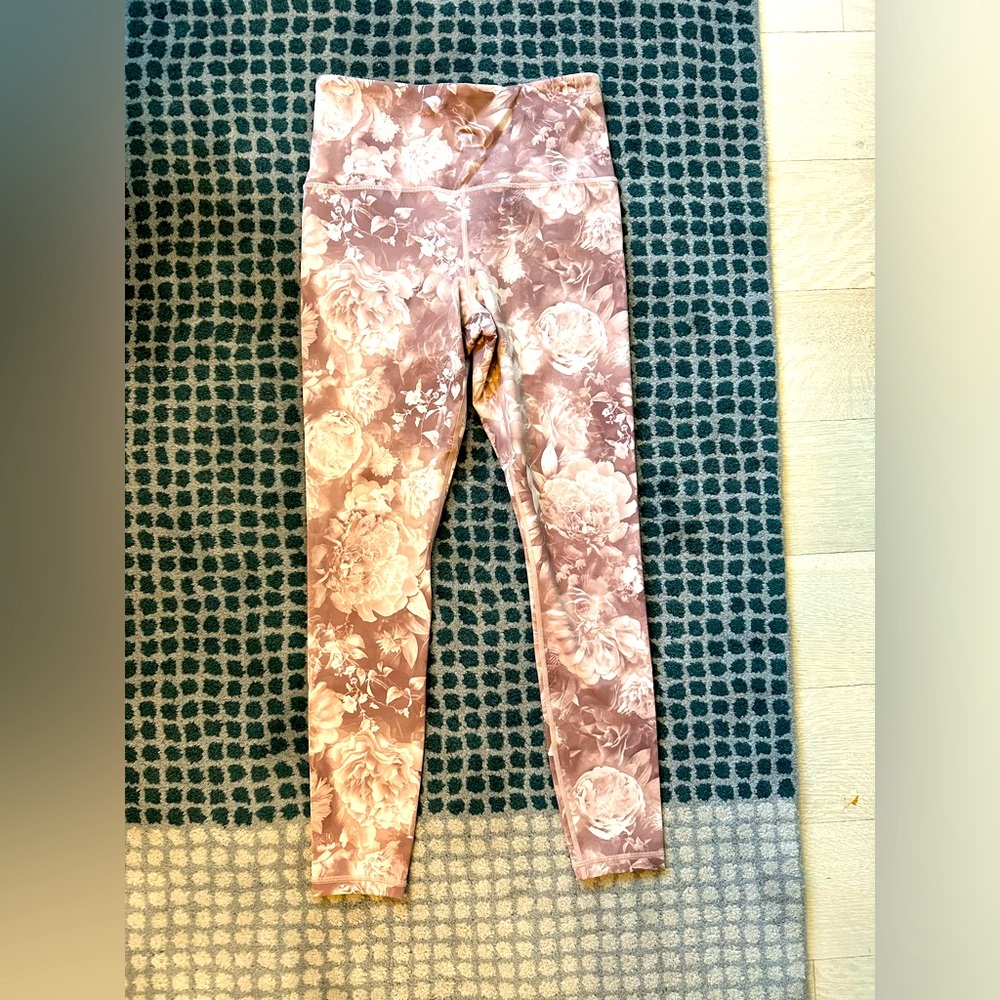 Stunning rose design and color, Elation Printed Tight from Athleta